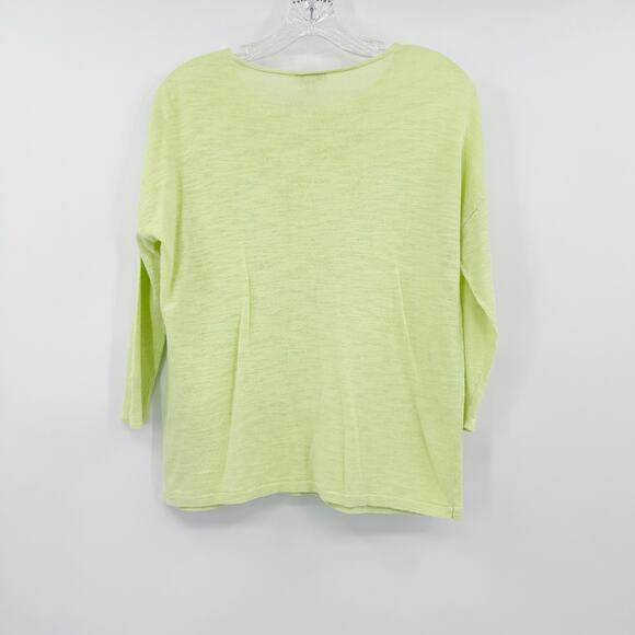 J Jill Pistachio Green Linen Blend Lightweight Lagenlook Blouse Womens Size XS - Picture 8 of 11
